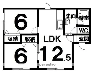 プリオール杉【1階】の間取り